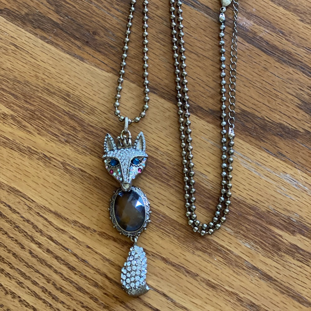 Betsy Johnson Fox necklace